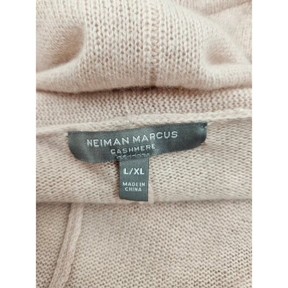 Neiman Marcus Cashmere Light Pink Sweater Womens L/XL Open Front Shawl - Picture 6 of 6